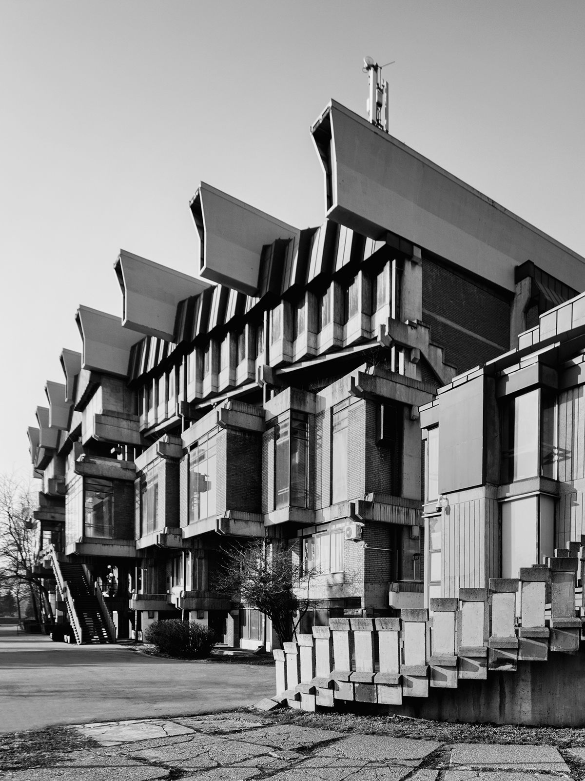 Aleksandar Nikolić (Pionir) Hall, architects Dragoljub Bakić and Ljiljana Bakić, 1973.