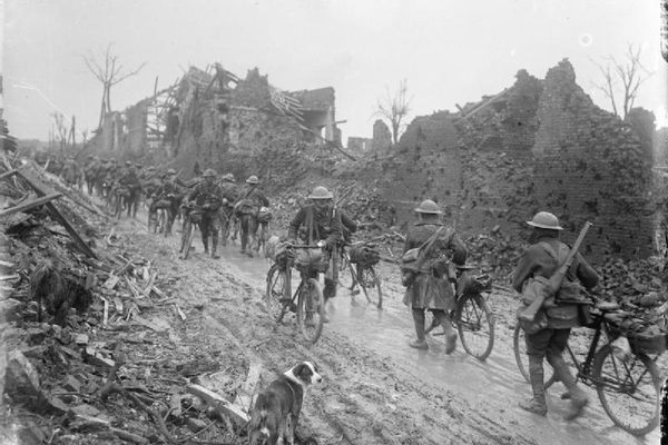 British cycling troops during the Battle of the Somme. 