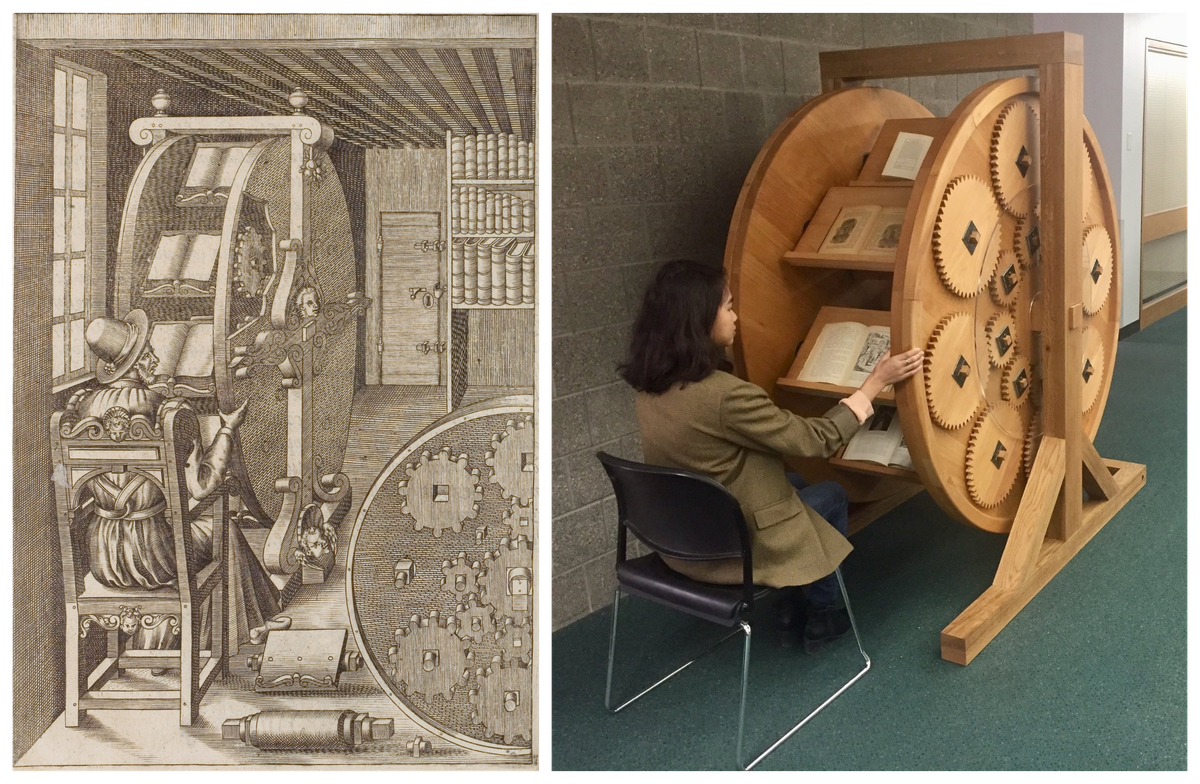 Несколько изобретений человека. XVI века Агостино Рамелли книжное колесо. Книжное колесо Рамелли. Средневековые изобретения.