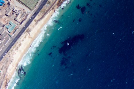 Aerial view of the dive site Clan Stuart, Simon's Bay, Cape Peninsula