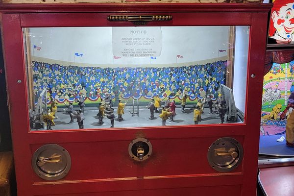 English football arcade machine (August 2024)