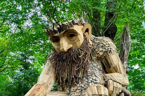 'Oscar the Bird King' is one of sculptor Thomas Dambo's ever-growing army of trolls.