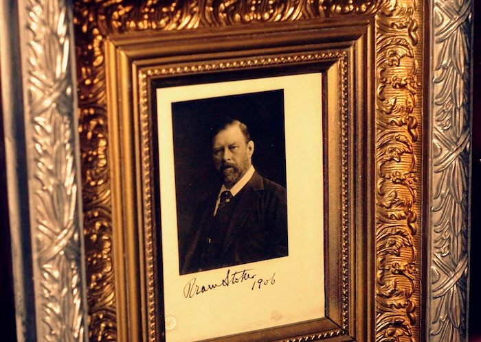 Autographed photograph of Bram Stoker in the Vampire Museum
