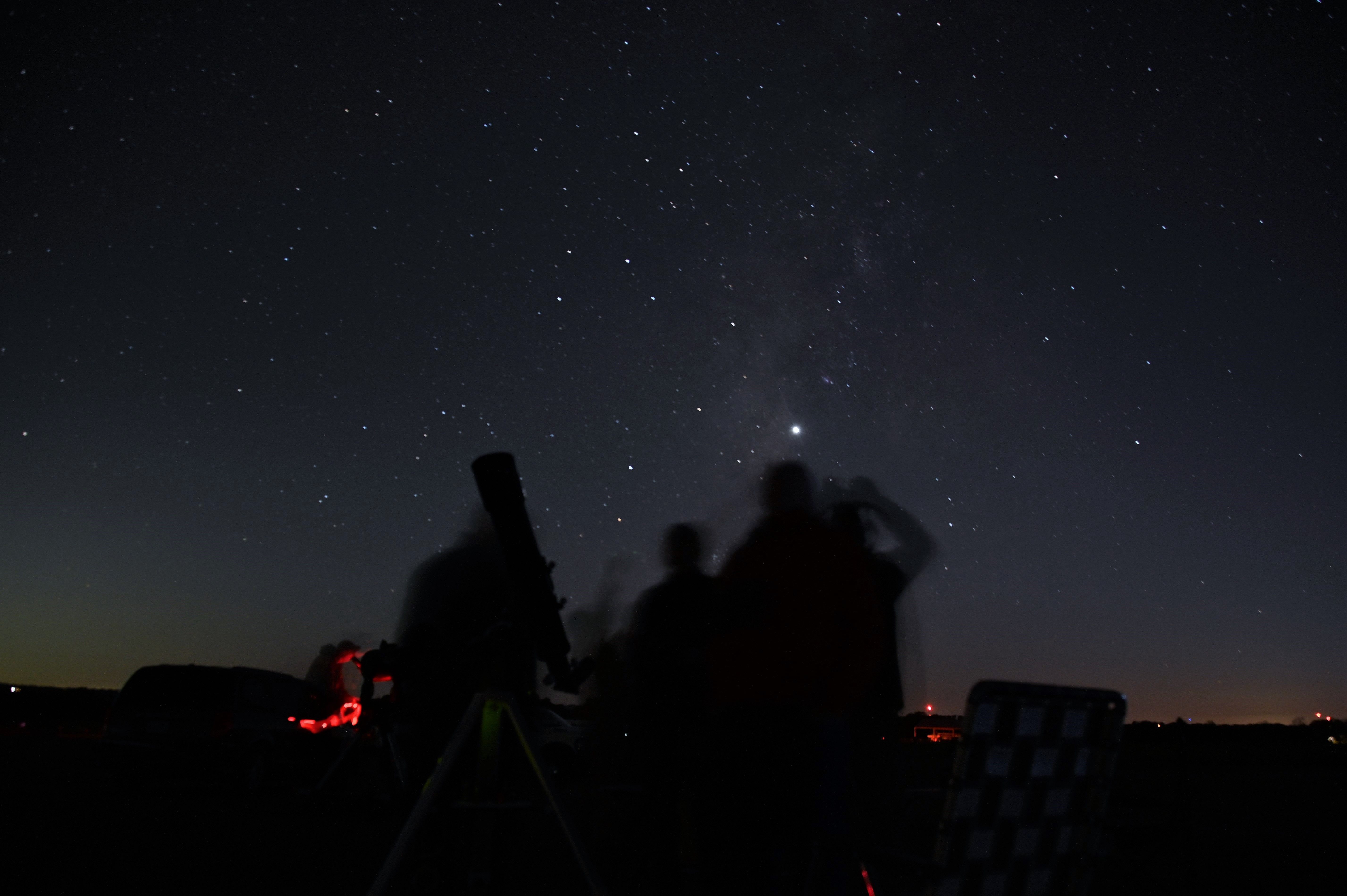 Stargazers gather at Lyndon B. Johnson National Historic Park. 