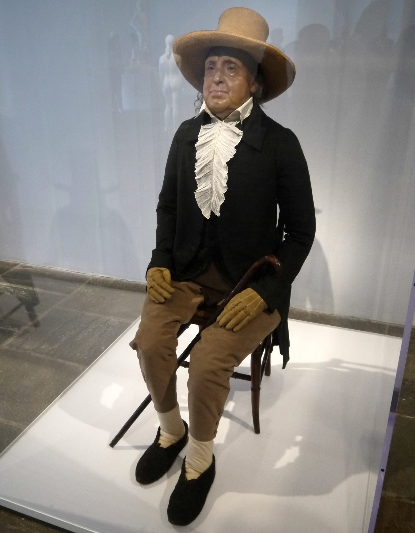 Bentham's auto-icon far from home, at the Met Breuer.