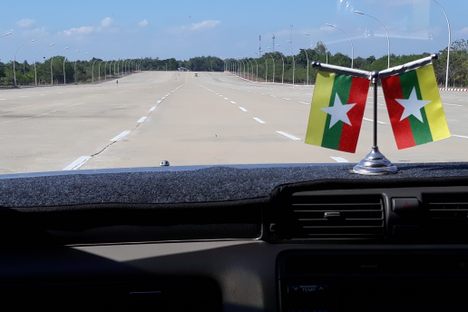 Deserted 20 lane road