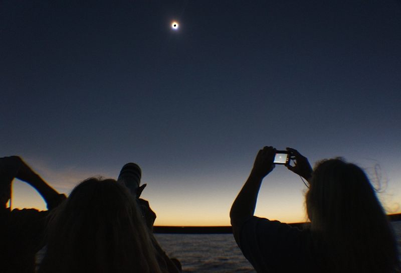 Totality, as seen from a ship in South Pacific, 2012. 