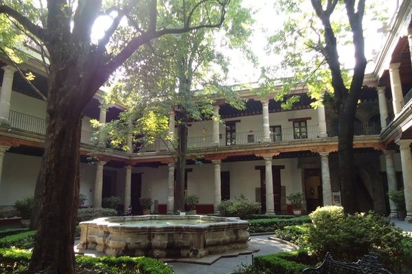 The courtyard.