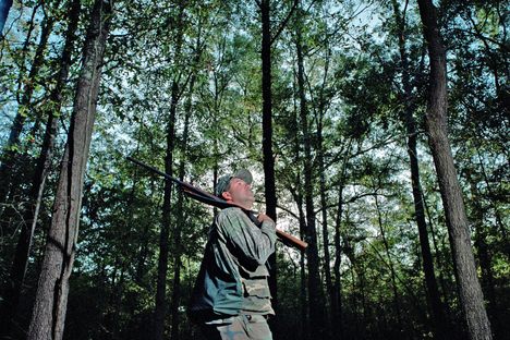 Squirrel hunting in Ville Platte, Louisiana. 