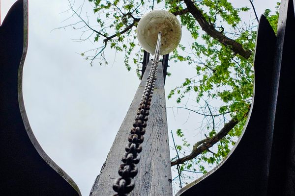 Looking up at the Highball Signal.