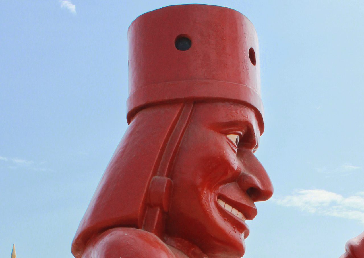 This 11-foot-tall statue outside Trujillo on Peru’s north coast is based on the ceramic drinking vessels of pre-Hispanic Moche culture, also known as "sex pots." 