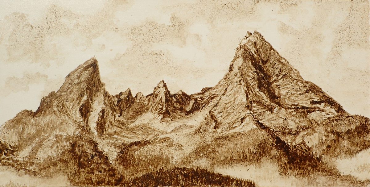 One of Germany's highest peaks, the Watzmann sits on the Austrian border, near Salzburg.