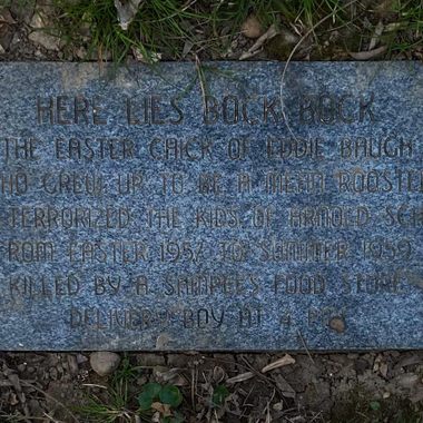 I wish I had a better photo but the headstone is old and dirty. 