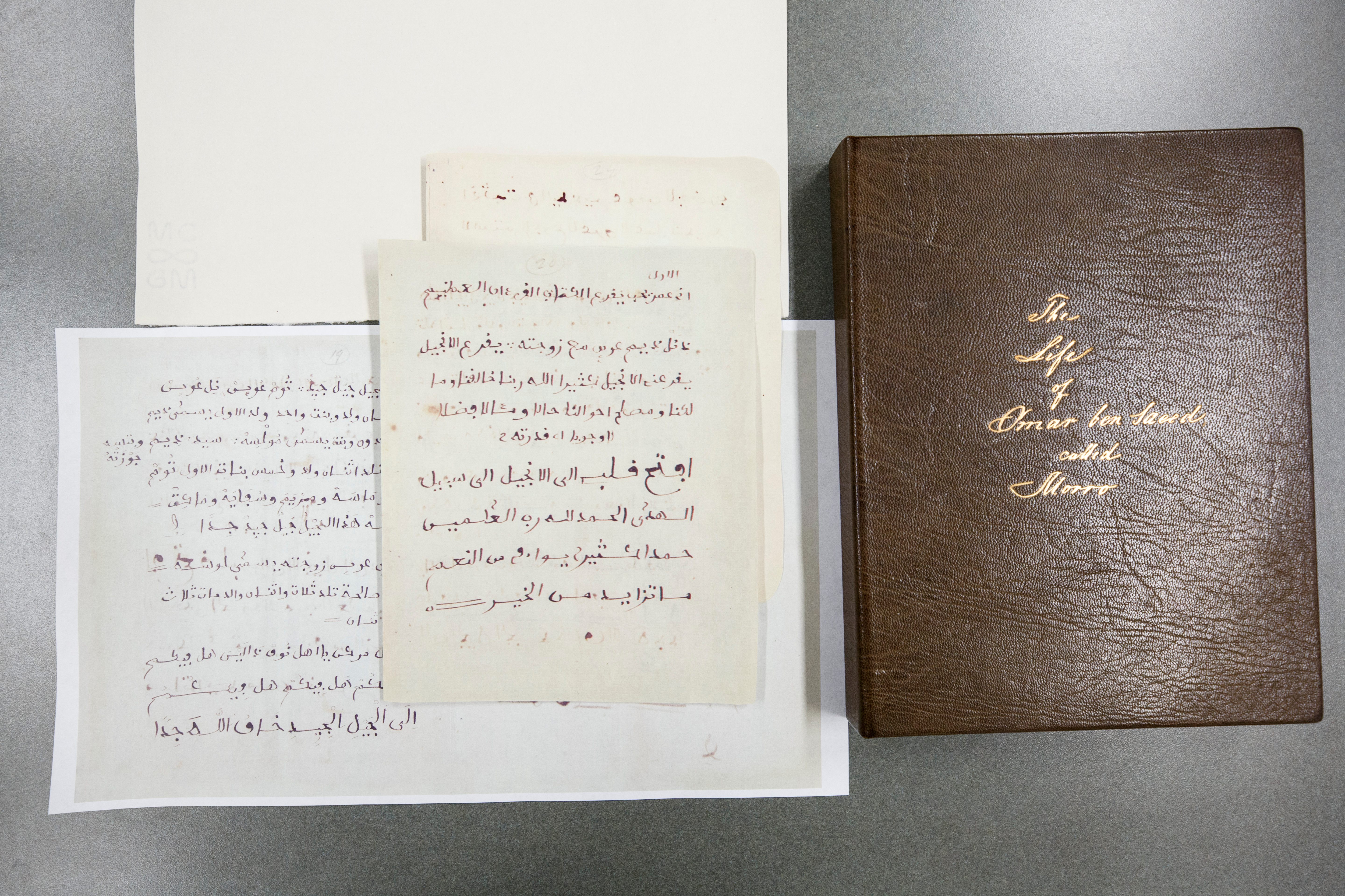 Items from the Omar Ibn Said Collection.