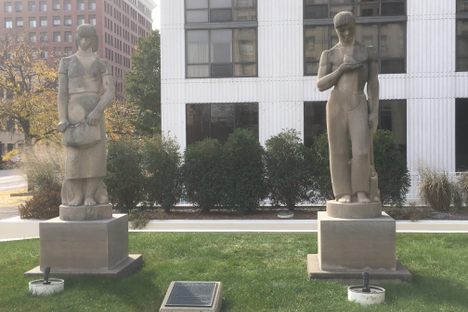 'Peace' and 'Harvest' Sculptures