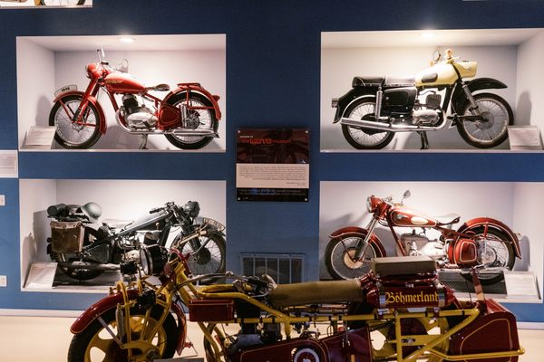 The 1920s Böhmerland is one of the longest motorcycles ever made, intended to seat three. 