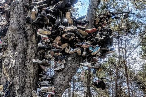 Close up view of some of the shoes