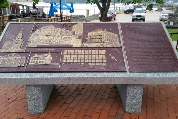 Historical plaque with Original Town Plan
