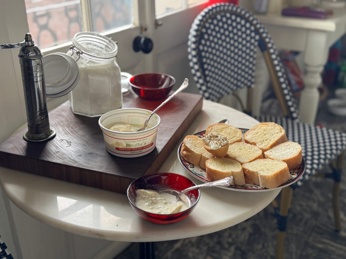 Poppy’s kitchen was the perfect place to enjoy New Orleans French bread slathered with Creole cream cheese.