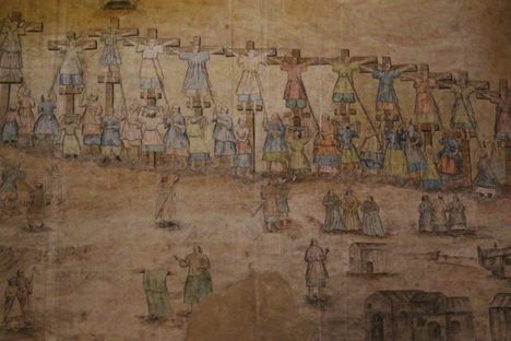 The crucifixion scene. 