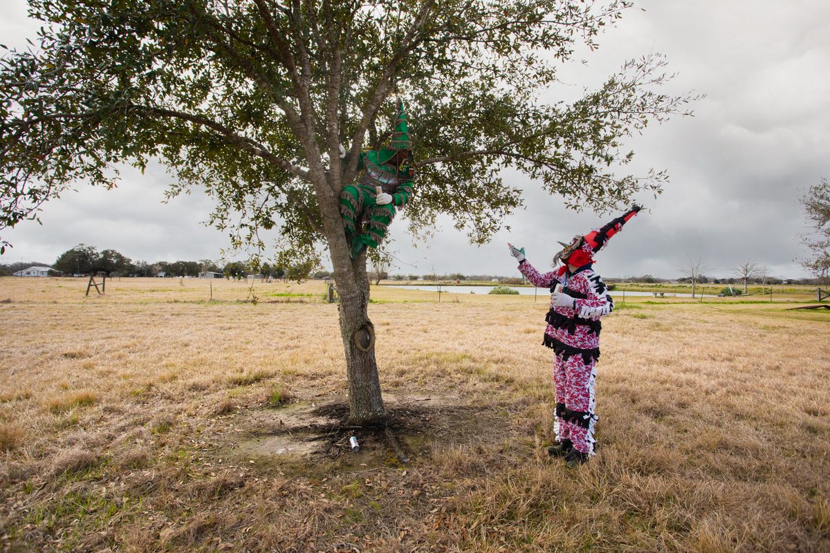 Revelers also climb every tree they can get into, as well as the occasional roof.