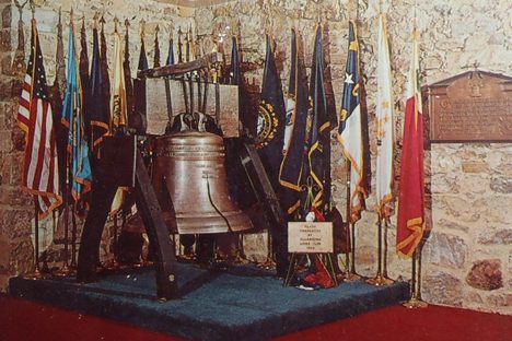 Liberty Bell Shrine, with a replica of the Liberty Bell, in the basement of Zion's Memorial Church, 1962