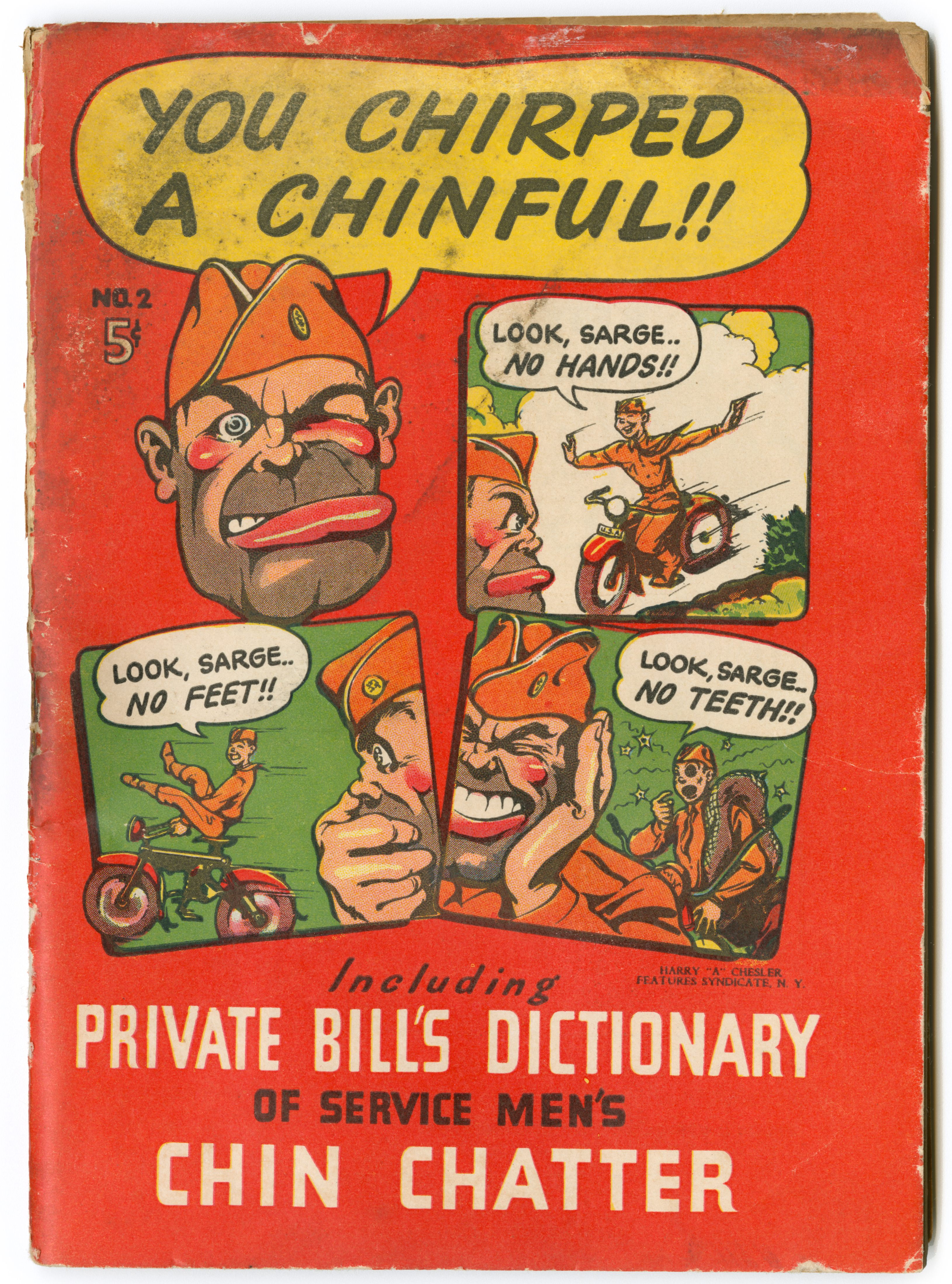 <em>You Chirped a Chinful!!</em>, with its comic aesthetic and misogynist content, represents a particular moment in military language. 
