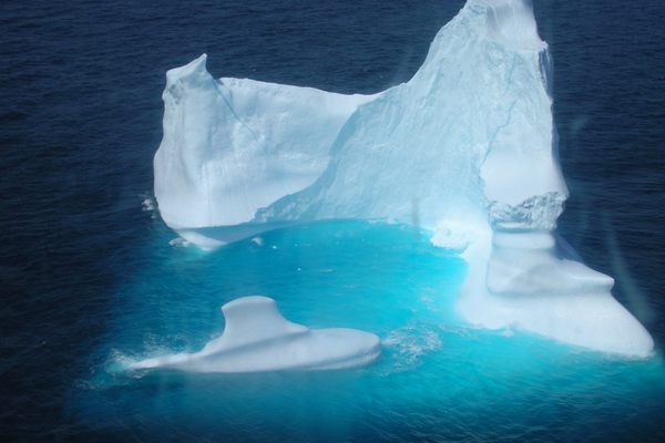Smaller icebergs can shape-shift, and end up rolling or flipping. 