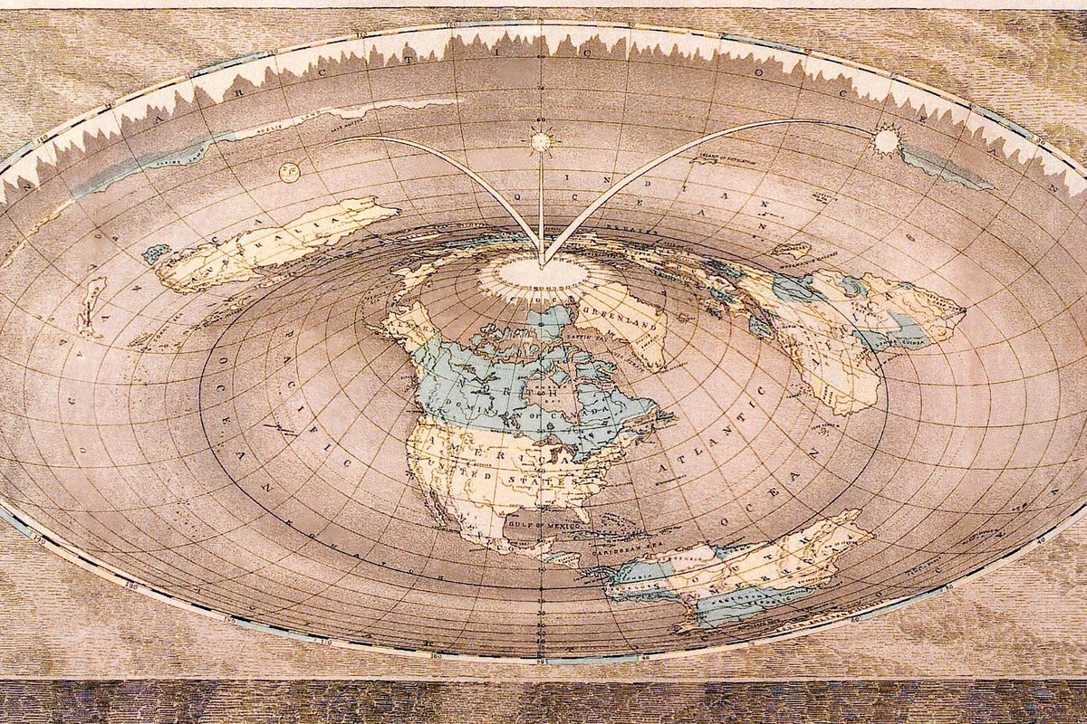 Square Erth A 19th-Century Map of Our 'Square and Stationary' Earth