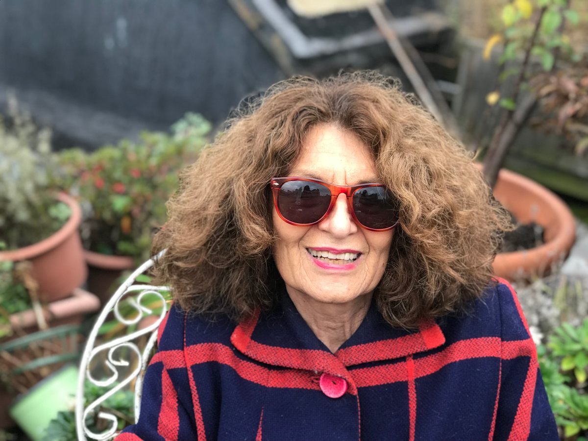 Marilyn Appleberg, in the private roof terrace of her East 10th Street home.