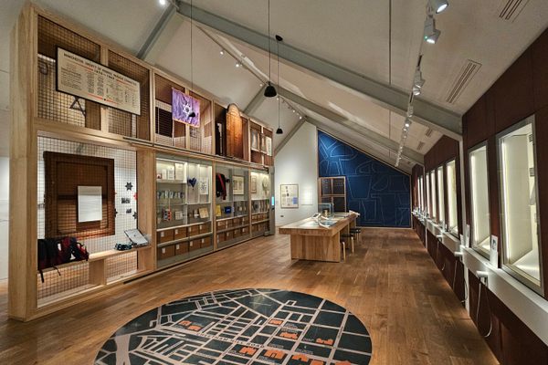 One of the galleries in the modern section of the Manchester Jewish Museum.