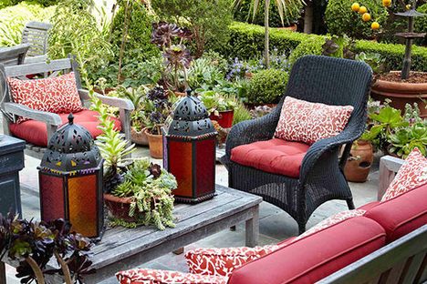 A patio photographed at the Test Garden.
