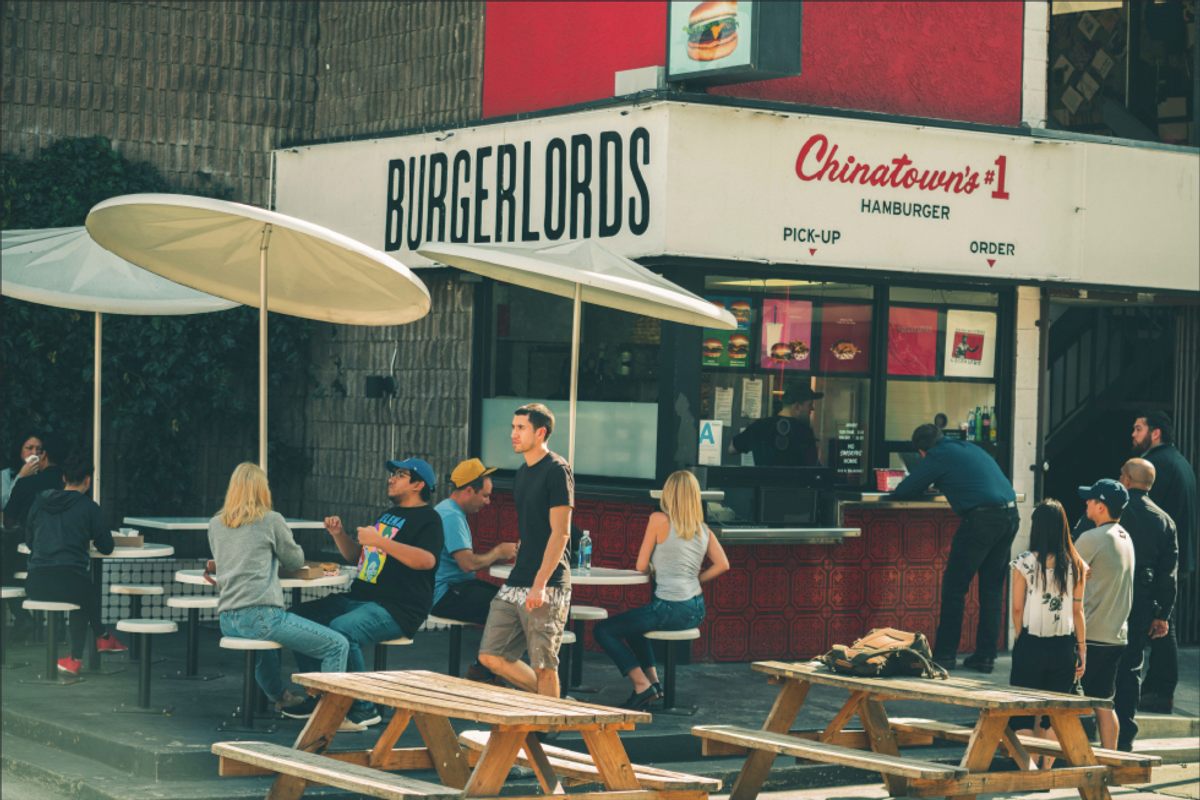 Burgerlords' Chinatown counter.