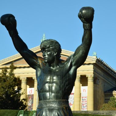 The Rocky Statue in front of the Philadelphia Art Museum