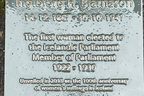Ingibjörg H. Bjarnason Statue