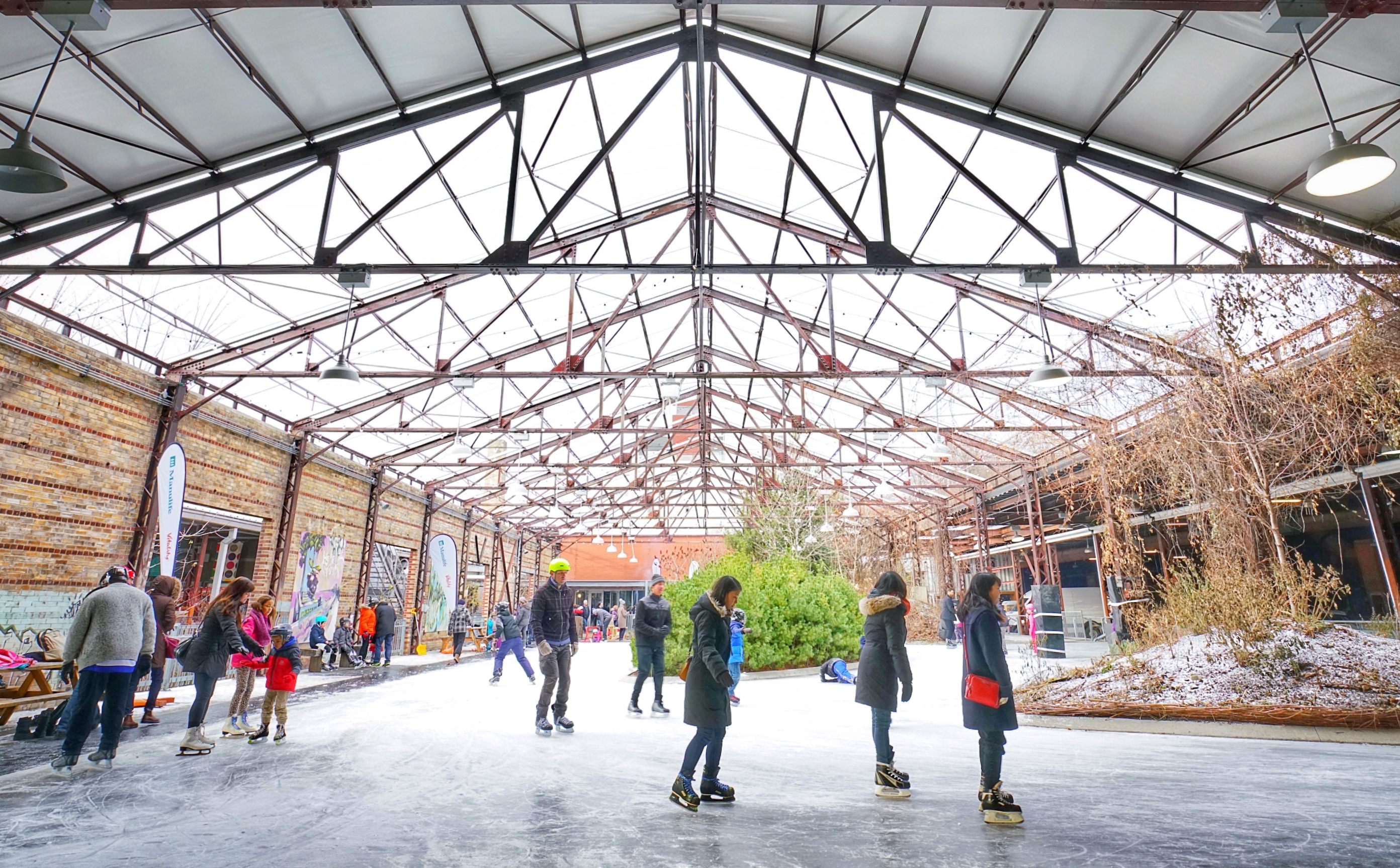 This open-air former brickmaking factory—which becomes an ice rink in the winter—is at the heart of a 12-acre green-space home to a farmer’s market, hiking trails, and more.