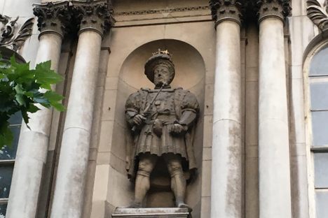 King Henry VIII at Barts Hospital in London. 