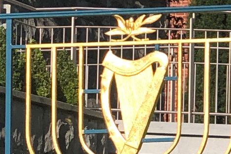 Irish harp at the Garden of Remembrance