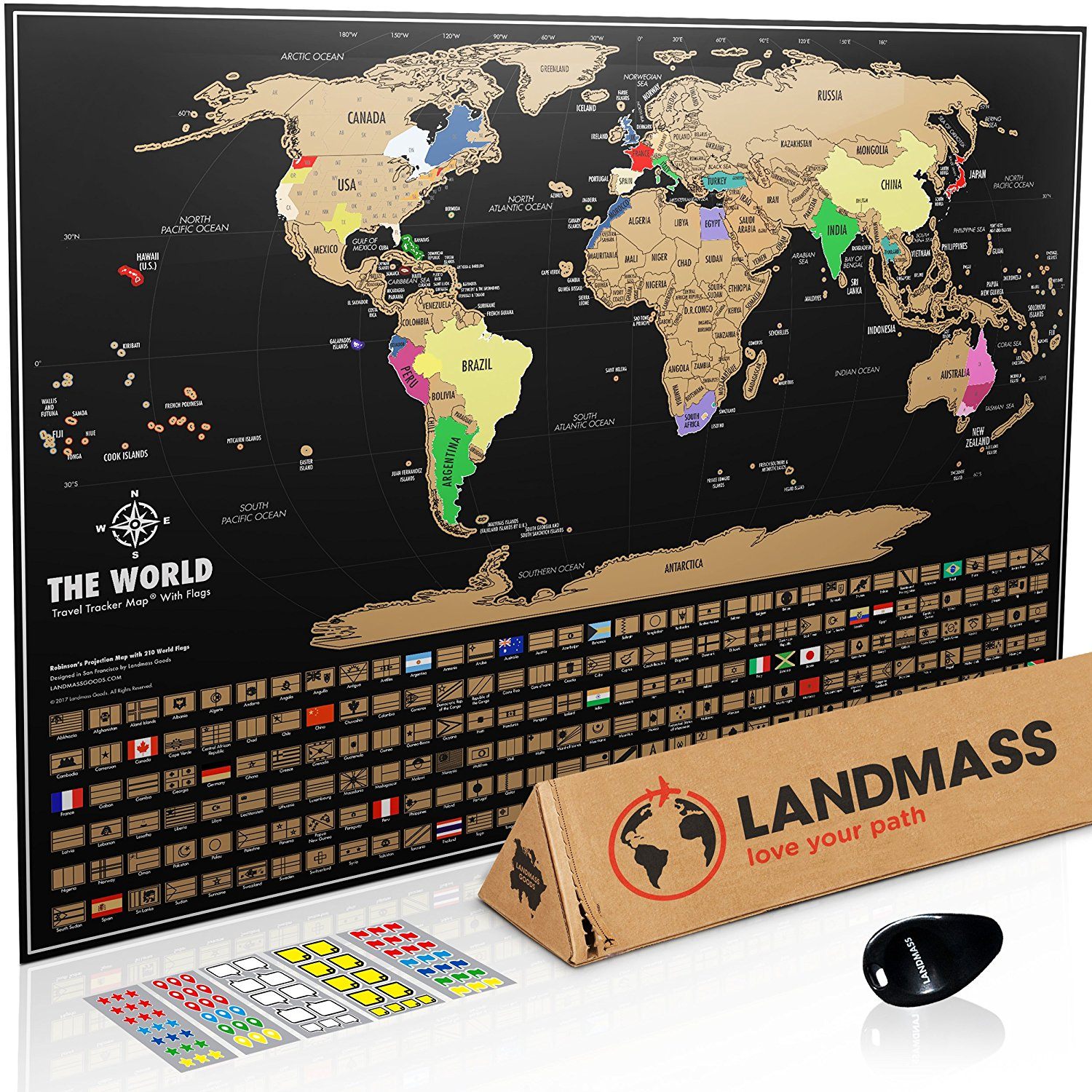 Scratch Off World Map, Travel Scratch Map - Outlined States – RadWish