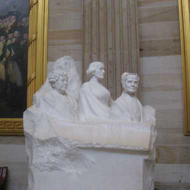 The sculpture at the U.S. Capitol Building rotunda.