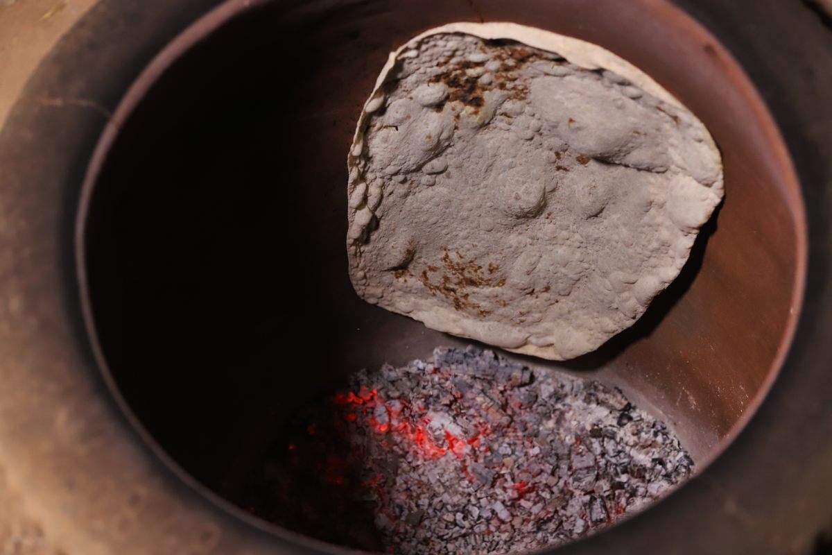 Lavash made the traditional way.