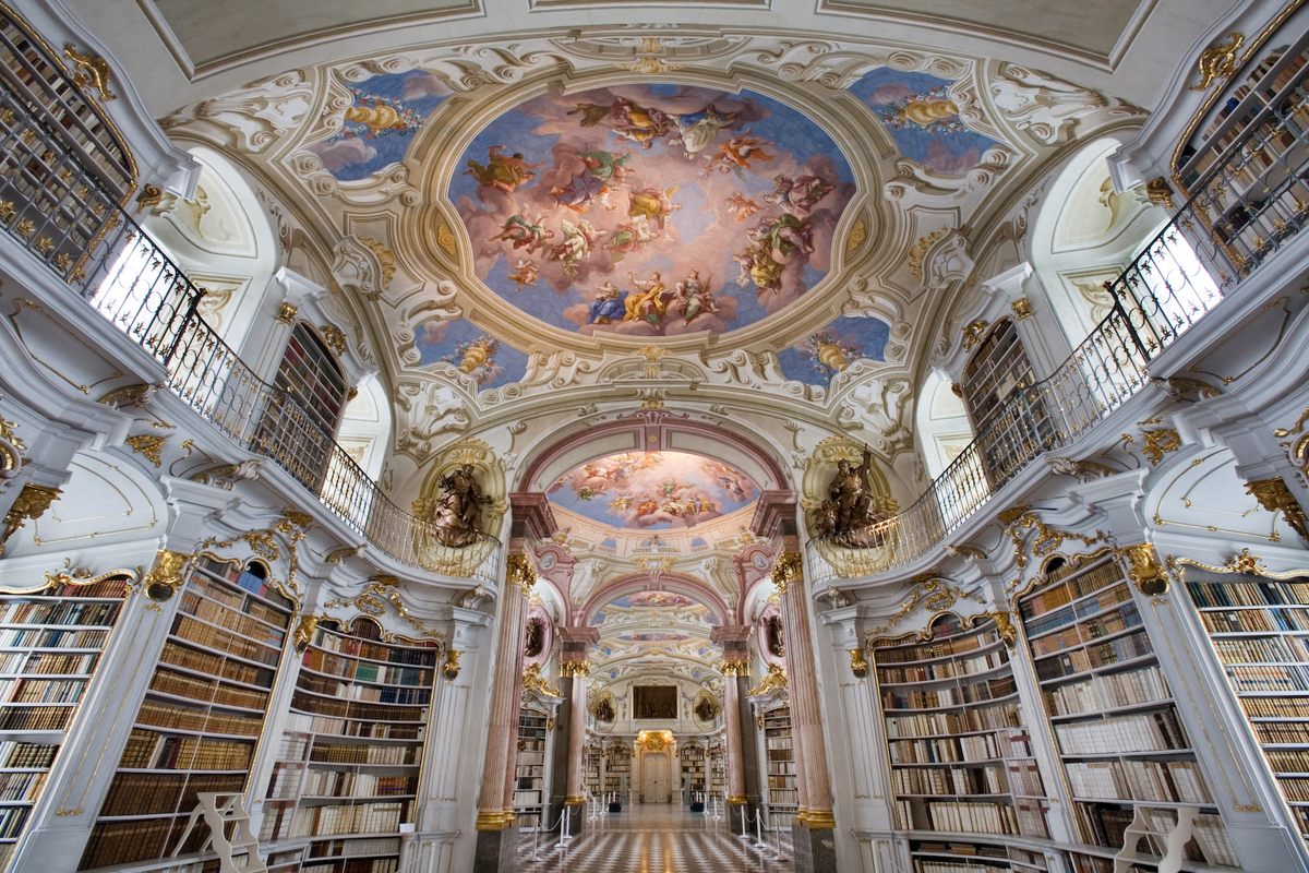 Admont Abbey in Austria is home to the world's largest monastic library.