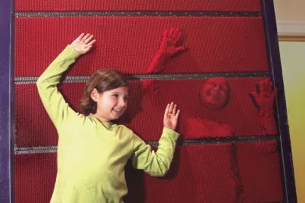 The pin point impression wall gives spectators of all ages the chance to create 3D works of art.