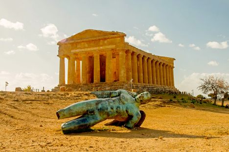 The Valley of the Temples in Agrigento (including the more contemporary "fallen" Icarus statue by the Polish artist Igor Mitoraj) is just one of the world's incredible ruin sites.
