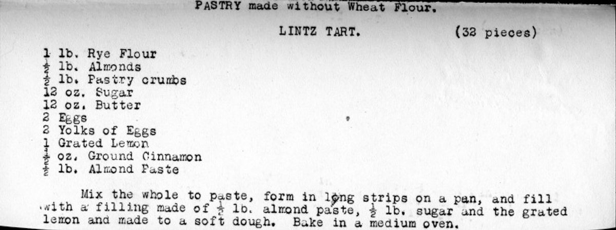 Lintz Tart recipe.
