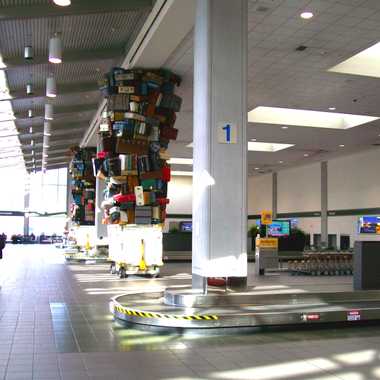 Baggage claim at Sacramento Airport