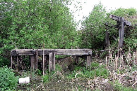 Remaining wooden fragments of Lemington Staithes