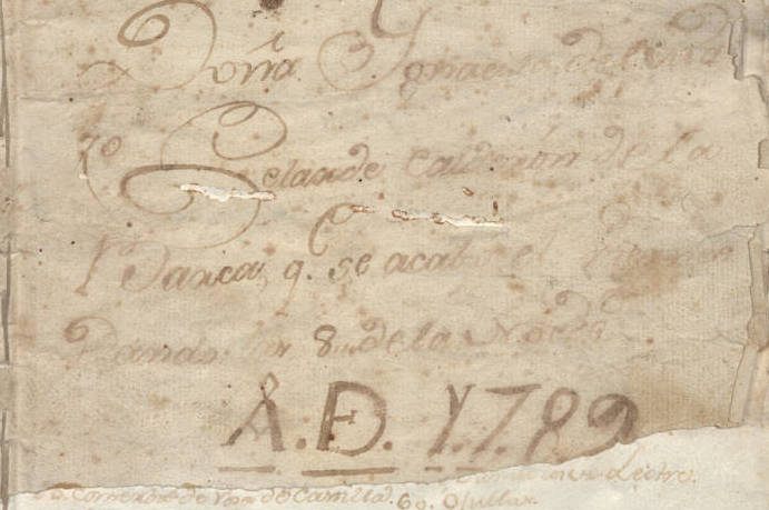 Doña Ignacita's cookbook, from 1789, is the collection's oldest.