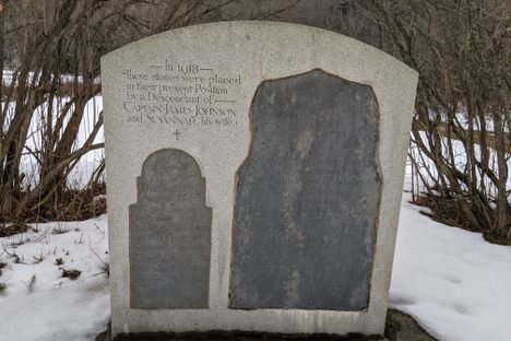 The stones installed in granite.
