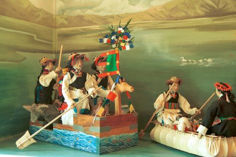 Losel dolls on display at the museum.